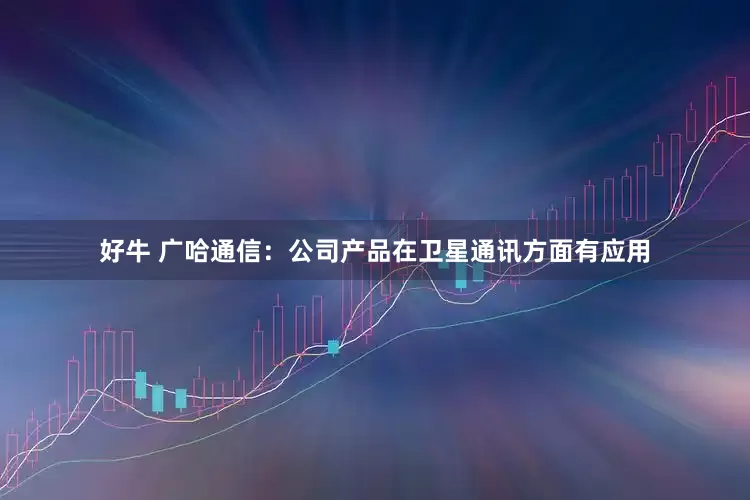 好牛 广哈通信：公司产品在卫星通讯方面有应用